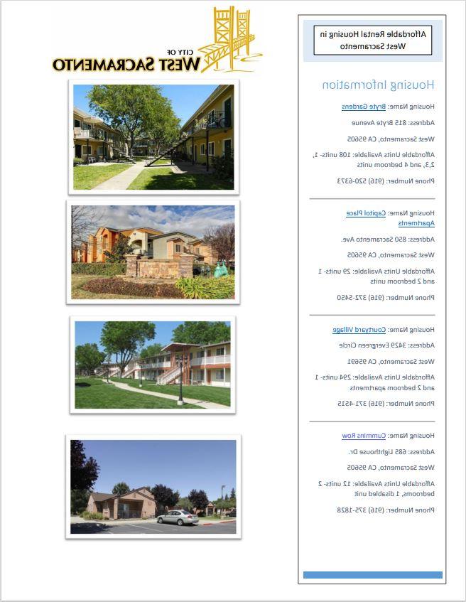 West Sac Housing Listings Front Page